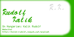 rudolf kalik business card